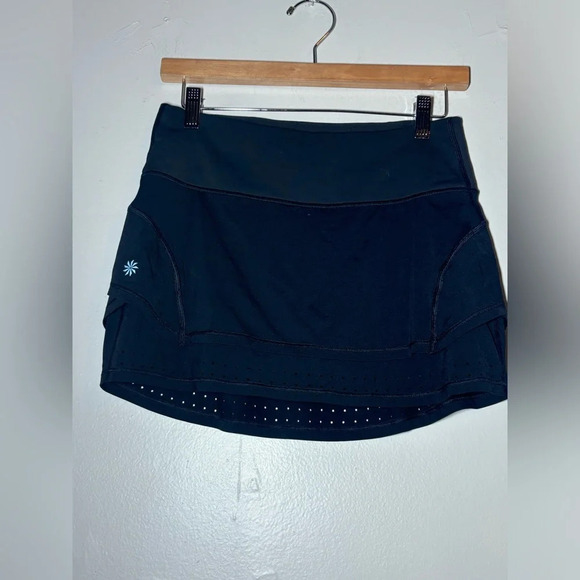 Athleta Trucool Stealth Tennis Running Athletic Workout Skort Skirt Black XS - Picture 3 of 6